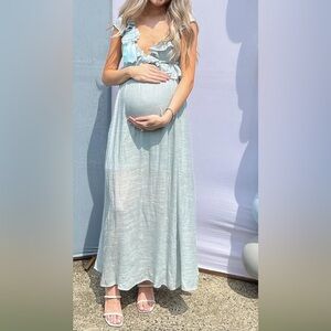 Elegant Blue Maxi dress for Women